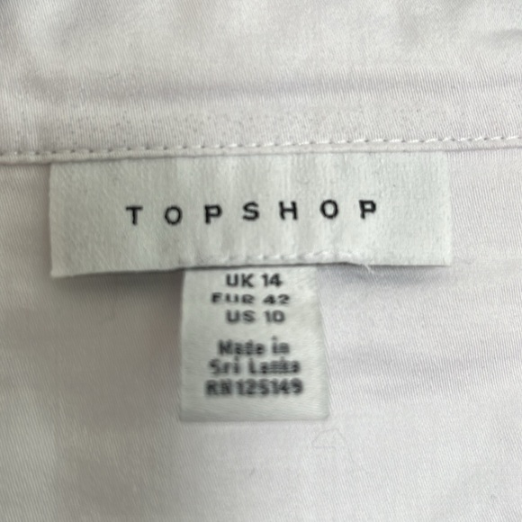 TOPSHOP White cotton shirt with knot - Picture 3 of 10